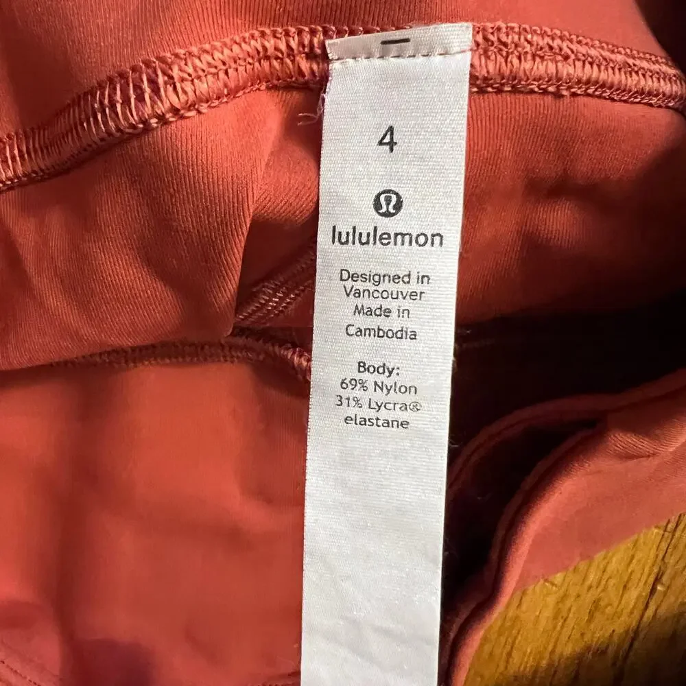 LuLuLemon Leggings Womens 4 Align Pant Orange Red 26” - Picture 4 of 8